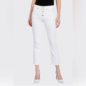 Veronica Beard Jeans Carolyn Baby Boot High Rise in White Size 31/12